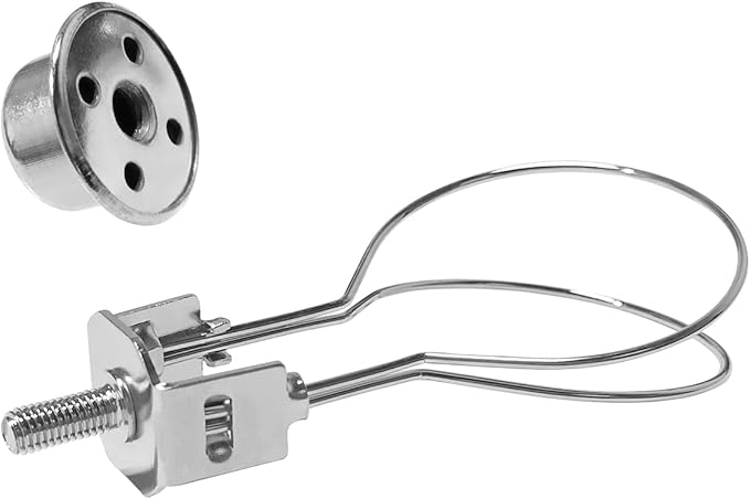 yuntop Clip on Lampshade Adapter, Lamp Shade Light Bulb Clip Adapter Includes Finial, Lamp Shade Holder for Clip On Light Bulbs(1Pcs, Silver)