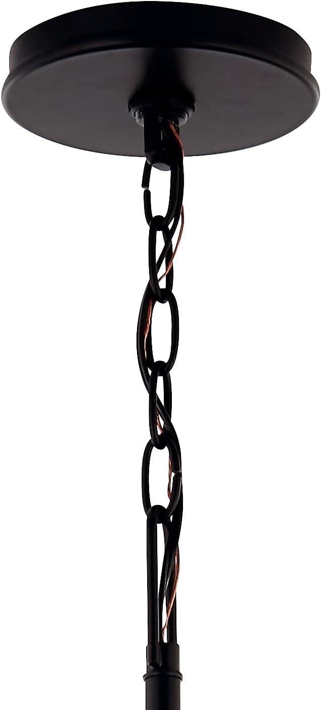 Kichler Malene 14-Light 2-Tier Chandelier, Updated Traditional Light in Black, Sloped Ceiling Compatible, for Foyer, Dining Room or Living Room (27.25" x 52.75"), 52698BK