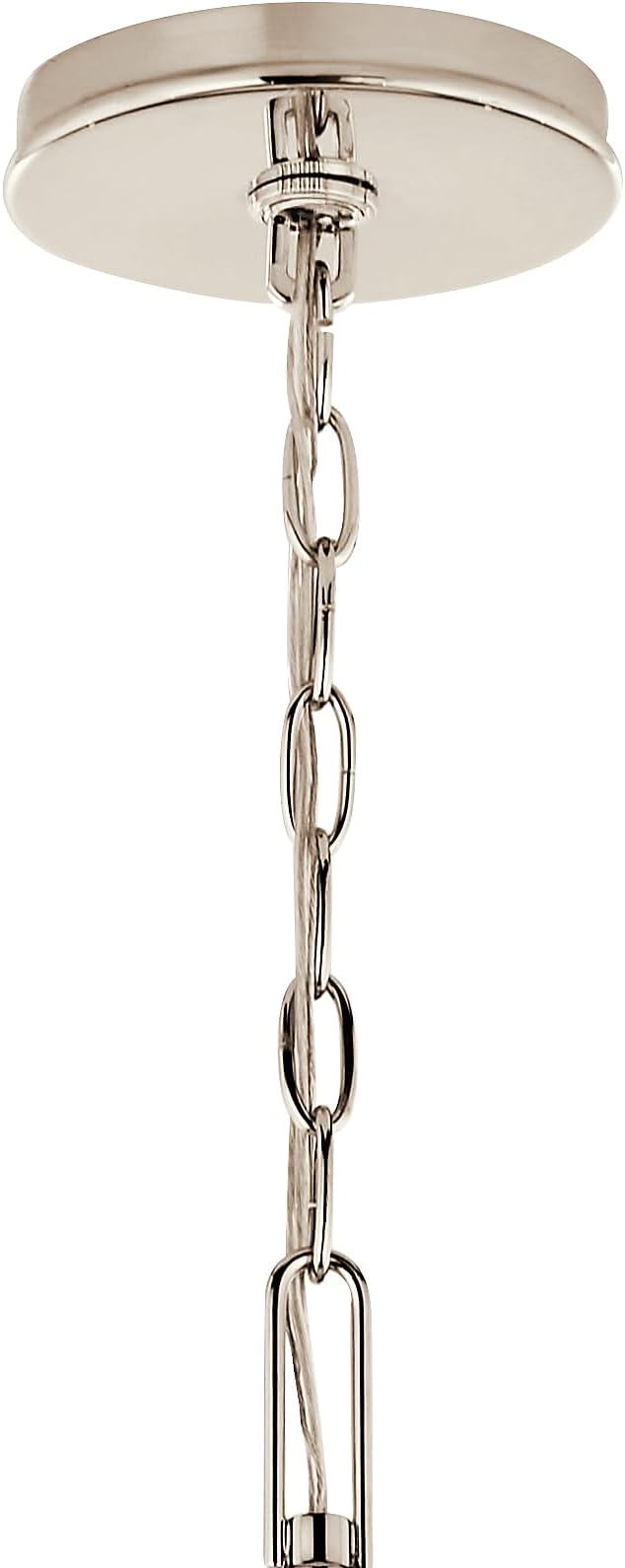 Kichler Malene 8-Light Chandelier, Updated Traditional Light in Polished Nickel, Sloped Ceiling Compatible, for Foyer, Dining Room or Living Room (25" x 52"), 52697PN