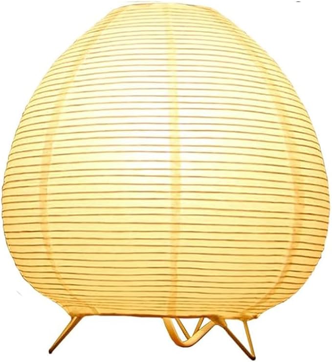 Small Table Lamp, Cute Paper Lamp, Ambient Lighting Lamp, Cozy Bedside Lamp, Minimalist Warm Glow Light for Bedroom Living Room Kids Room Dorm