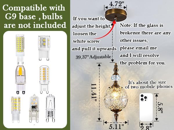 Piepooye 4.72" Vintage Mini Gold Glass Pendant Light for Kitchen Island | Antique Brushed Brass Chandelier Adjustable Hanging Ceiling Light Fixture Farmhouse Dining Room Bedroom Foyer Entryway