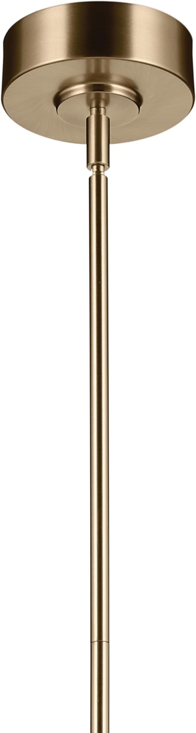 Kichler Riven LED 1-Light Pendant with Clear Fluted Glass in Champagne Bronze, Sloped Ceiling Compatible, for Kitchen or Dining Room (15.5" x 5"), 52755CPZLED