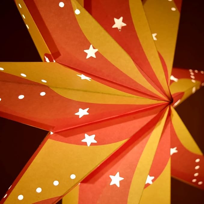 Surya 9 Pointed Paper Star Lights with 12 Foot Power Cord Included