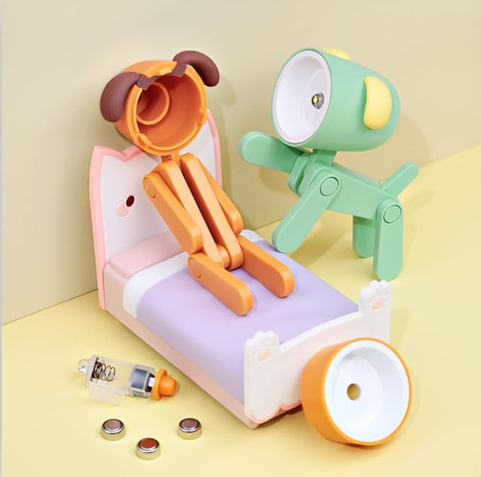 Cute Night Light for Kids, Mini Led Table Desk Lamp, Decorative Lamp Indoor Nightstand, Animal Pet Nightlights, Christmas Decorate Birthday Gifts for Children, Students (Dog 3 Colors-B)