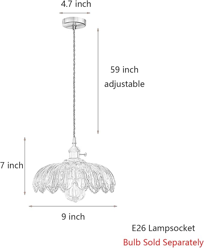 Grass Green Glass Pendant Light Fixtures Medium 9.8 Inches Lampshade Gold Brass Finish and Switch Vintage Pendant Ceiling Lamp Copper Pendant Lighting (Grass Green)