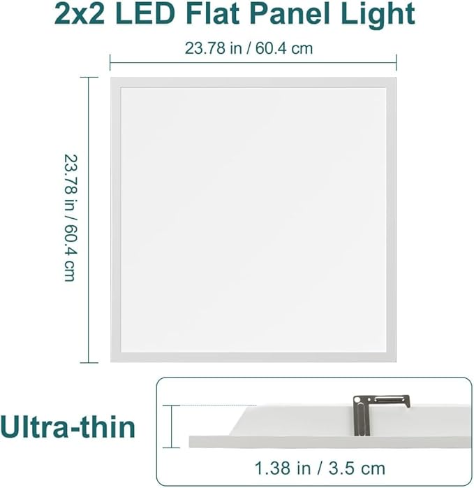 4 Pack 2X2 Led Flat Panel Light,0-10V Dimmable,3000K/4000K/5000K, 30W/40W/50W, Drop Ceiling Light for Mall, Officeroom, Garage