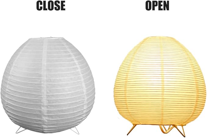 Small Table Lamp, Cute Paper Lamp, Ambient Lighting Lamp, Cozy Bedside Lamp, Minimalist Warm Glow Light for Bedroom Living Room Kids Room Dorm