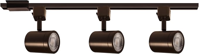 WAC Lighting Charge 8010 LED 27W 3 Light Track Kit with Floating Canopy Feed and 4Ft Track with End Caps 5-CCT Selectable Heads Fully Dimmable in Dark Bronze
