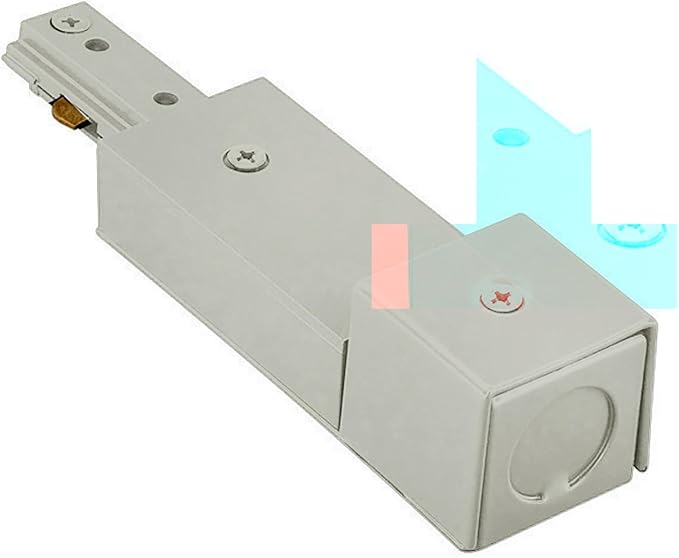 WAC Lighting H Track 120V Live End Conduit, NM/NMC or BX Wire to Power Track from Electric Box for H Style 3-Wire Track Systems in Brushed Nickel