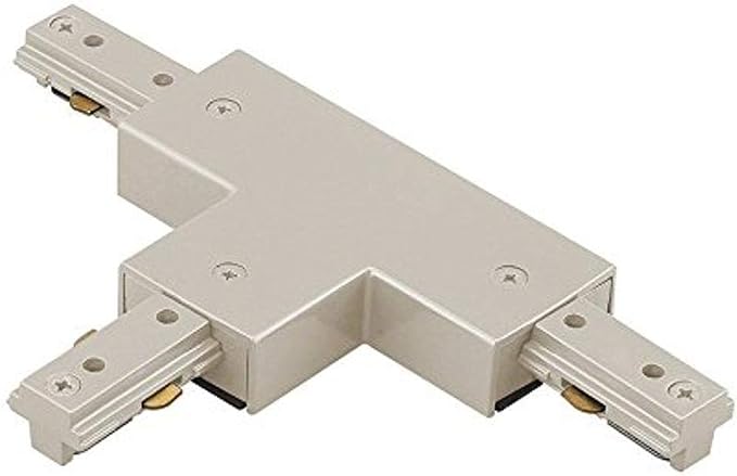 WAC Lighting L Track 120V T-Connector to Connect Three Tracks Perpendicular for L Style 2-Wire Track Systems in Brushed Nickel