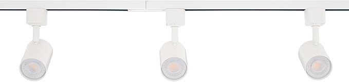 Amped Collection LED 10W Track Head 3000K Warm White Energy Efficient in White for H Track, Standard 3-Wire Track System (Single Light)