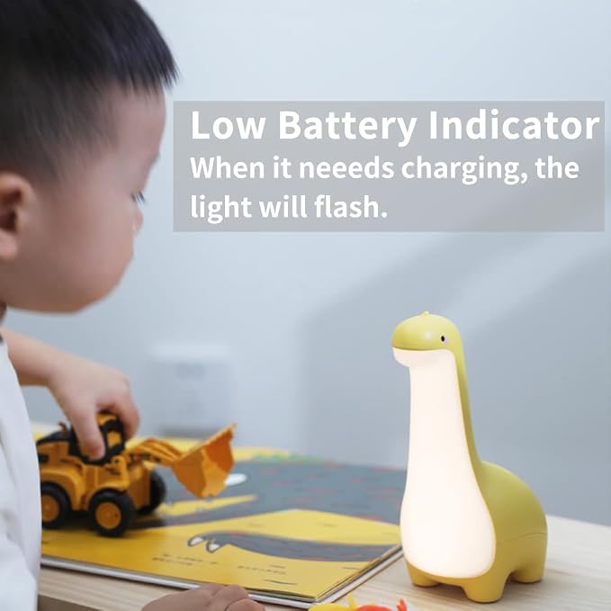 Dinosaur Night Light, Adjustable Night Lamp for Kids Girls Boys, USB Rechargeable Touch Control Bedside Sleep Lamp, Cute Dinosaur Birthday Gifts for Toddlers,Teens, Friends, Blue