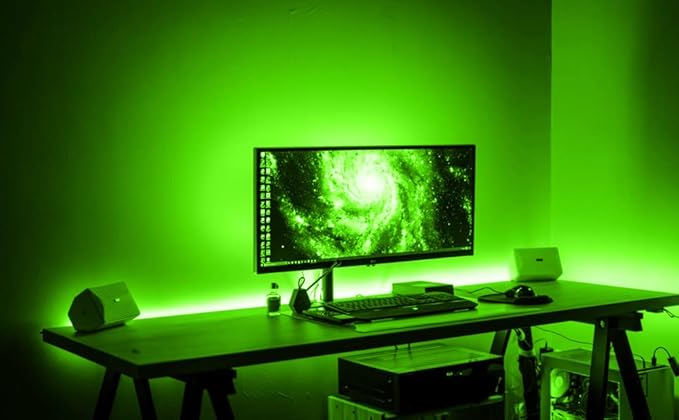 10M/2PCS/32.8FT/Neon Light Strip - Flexible LED Rope Light Waterproof Design for Indoor & Outdoor Use, Perfect for Parties, Holidays, and Home Decor [Power Adapter Not Included] Green