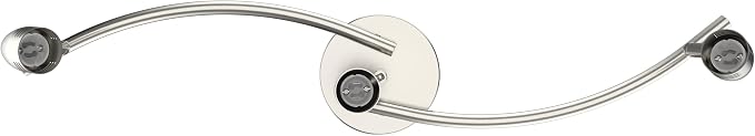 Track Lighting, Modern 3-Light Decorative Brushed Steel Flush Mount Ceiling Light Fixture, GU10 Pivot Heads, Adjustable Arms Directional Ceiling Spotlight, 28 Inch