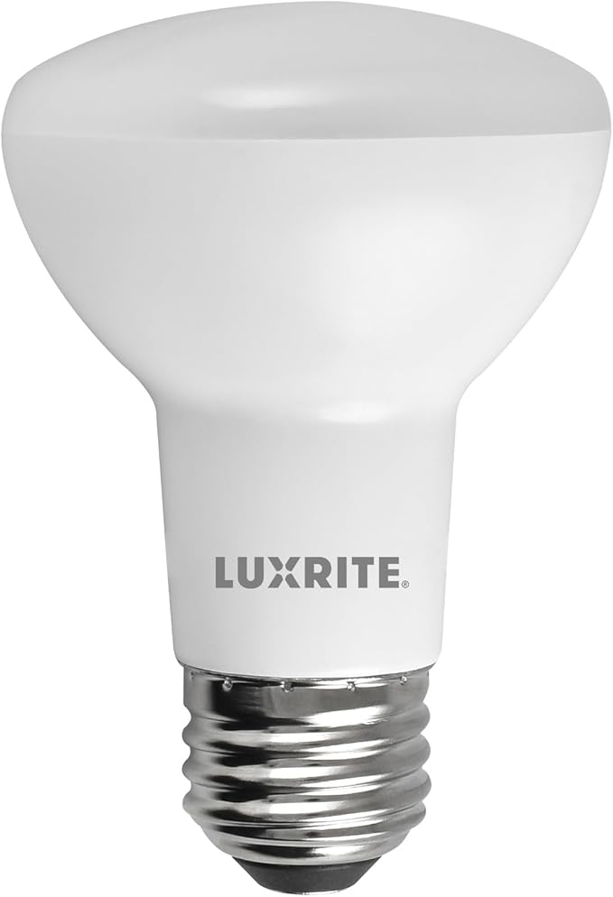 LUXRITE BR20 LED Light Bulb, 6.5W (45W Equivalent), 3000K Soft White, 460 Lumens, Energy Star, Dimmable, Damp Rated, LED Flood Light Bulb, UL Listed, E26 Medium Base