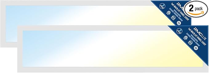 1x4 LED Panel Light 2Pack,5 Wattage 20W/25W/30W/35W/40W-Up to 6000Lumens,3 CCT Tunable 3500K/4000K/5000K,ETL&DLC Certified for Office Commercial Drop Ceiling