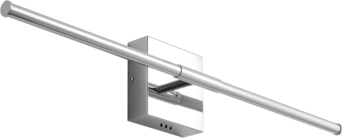 JONATHAN Y Makena 28" 1-Light LED Wall Sconce, Chrome | Dimmable, Modern, Integrated 12W, Hardwired, Sleek Metal, Ambient, Bathroom Mirror, Bedroom, Hallway, Vanity Mount
