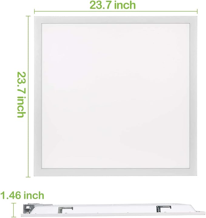 hykolity 2x2 LED Flat Panel Troffer Light,Dimmable ETL,Drop Ceiling 6 Pack | 30/40/50W Selectable 0-10V Dimmable 5000K 5800LM Recessed Light for Office Classroom Hospital Garage Replaces 2-Lamp Fixture