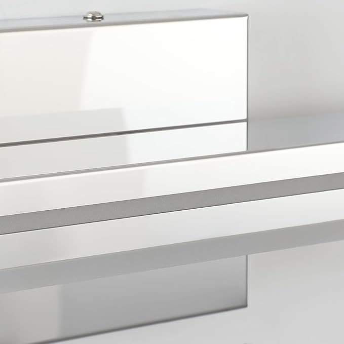 SineRise 32-Inch LED Modern Bathroom Vanity Light Bar, Chrome Modern Acrylic Bathroom Wall Lighting Fixtures Over Mirror (Cool White 6000K)