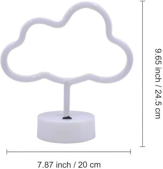 ENUOLI Cute Cloud Neon Light LED Cloud Shaped Decor Night Lights Marquee Neon Sign Table Decor for Christmas Party Birthday Kids Room Living Room Wedding