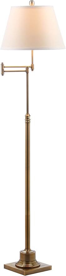 SAFAVIEH Lighting Collection Ingram Swivel Swing Arm Gold 60-inch Living Room Bedroom Home Office Standing Floor Lamp (LED Bulb Included)