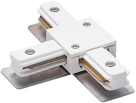 WAC Lighting L Track 120V T-Connector to Connect Three Tracks Perpendicular for L Style 2-Wire Track Systems in White