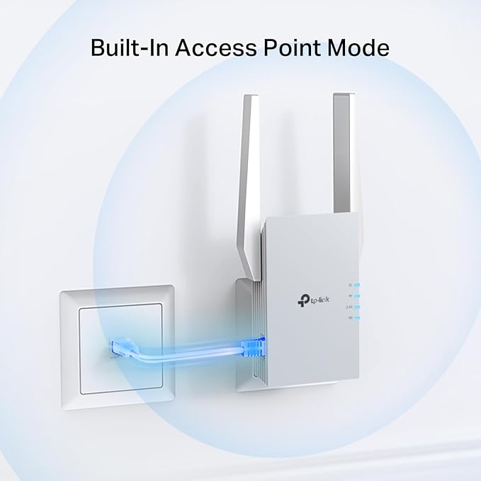 TP-Link RE515X AX1500 WiFi 6 Range Extender w/Ethernet Port | 1.5G Dual-Band Wireless Repeater Amplifier | Up to 1800 Sq. Ft., 64 Devices | Internet Signal Booster | APP Setup | EasyMesh Compatible