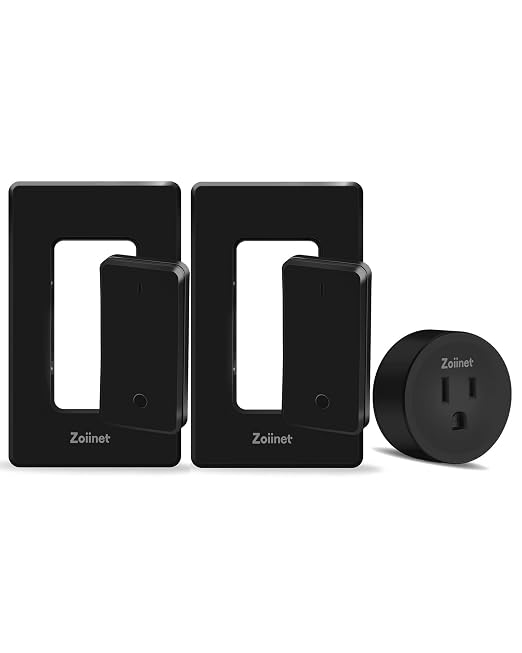 Black Remote Control Outlet, with 2 Switches, 80-275V/15A/1500W | 300 ft, Buckle Design & Removable, No Wiring No WiFi, for Household Appliances, Christmas Tree, Lamps, Fans, Programmable