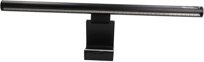Monitor Light Bar Eye Caring USB Powered Computer Screen Light with 5 Color Temperatures & 3 Dimming Levels, Adjustable Clip for Flat and Curved Monitors up to 2 Inches (300SA55)