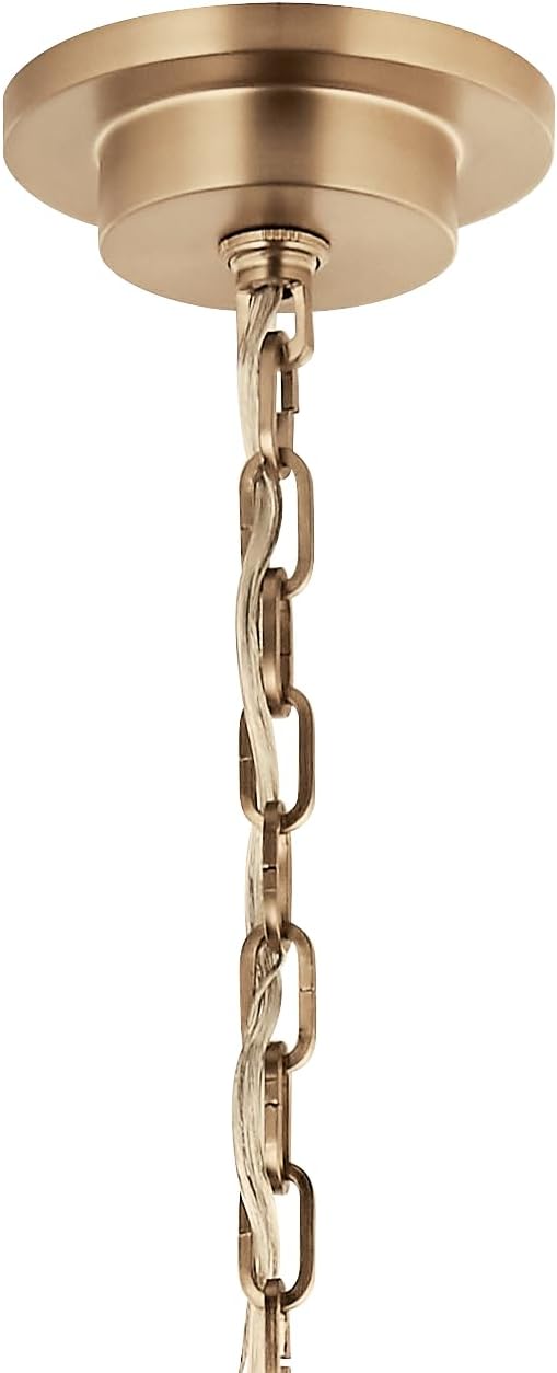 KICHLER Carrick 18-Light 2-Tier Chandelier, Updated Traditional Light in Polished Nickel, Sloped Ceiling Compatible, for Grand Foyer or Great Room (49.75" x 54.25"), 52708CPZ