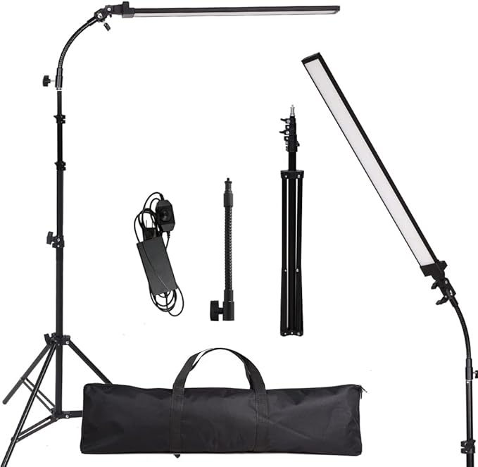 Photography Studio LED Lighting Kit with Light Stand Bag Soft Tube for Beauty, Eyebrow, Tattoo, Makeup, Dentistry, Eyelash, Portrait, Product Photography Fill Light