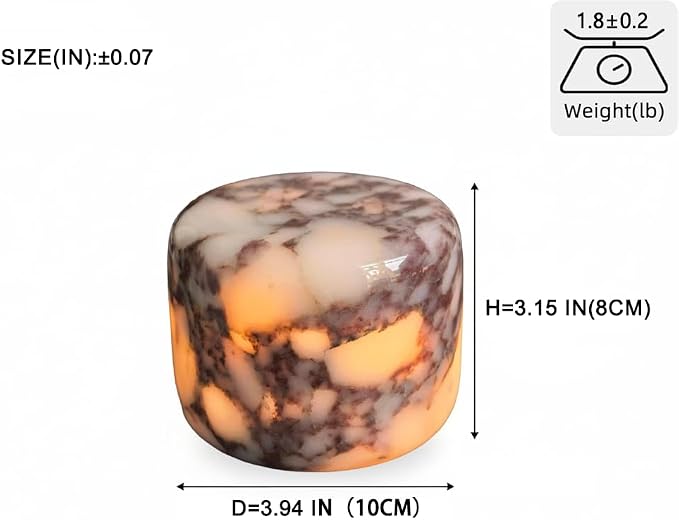 Marmor Marble Lamp Table Lamp Unique Stone Touch Lamp Pat Lamp Type-C 3 Way Bedside Lamp Ambient Light Bedroom Stands Night Light Decorative LED Warm Portable Lamp Rechargeable
