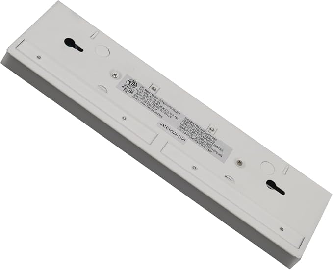 12-Inch Dimmable Under Cabinet LED Light, Hardwired Installation Only, Color Selectable - Soft White(3000K)/ Bright White(4000K)/ Daylight White(5000K), 8W, White Finish (12 Inches)