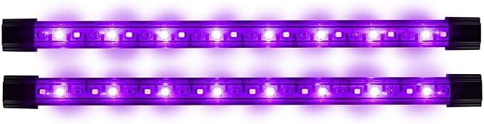 GloFish 10-Inch LED Light Sticks for Fish Aquariums Up to 75 Gallons, 2 Count, with White, Blue and Magenta LED Lights