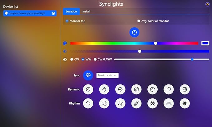 Monitor LED Backlights, RGB Screen Desk Light PC, Computer Light Bar Behind Monitor, LEDs for Desk Gaming, USB Port, LED Strip Lights That Sync with Screen Color or Music(32 inches)