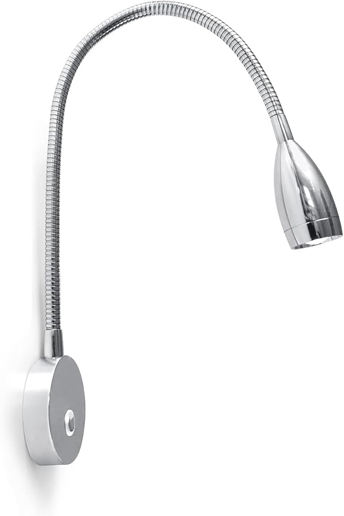 THALASSA 12V RV Gooseneck Reading Lamp with Dimmer Switch - Warm White Interior Lighting for Caravans, Motorhomes, Boats, and Trucks