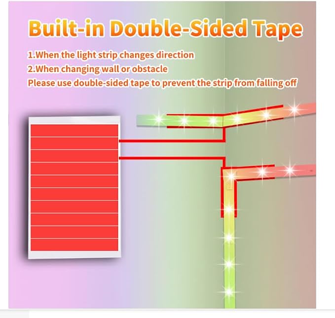 NBBUFF Led Lights for Bedroom 150FT, RGB Led Strip Lights Music Sync | DIY Color Changing LED Light Strip with Remote & App Controll, Led Lights for Room Decor (2 Rolls of 75ft)