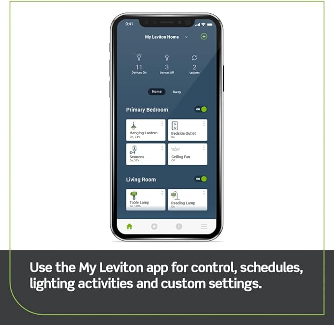 Leviton No-Neutral Decora Smart Switch, Requires MLWSB Wi-Fi Bridge to Work with My Leviton, Alexa, Google Assistant, Apple Home/Siri & Wire-Free 3-Way DN15S-1RW, White