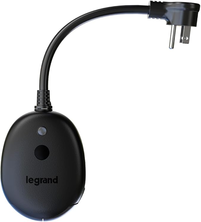 Legrand Radiant Wi-Fi Matter 15 Amp Smart Dual Outdoor Plug, Black, 1 Pack | Effortless Setup, Compatible with Alexa, SmartThings, HomeKit and Google, Matter Smart Hub Required, Set Scenes, Save Energy