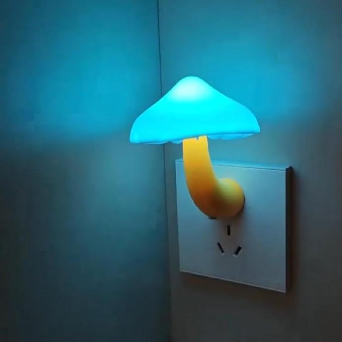 4 Pack LED Mushroom Night Light Plug in Lamp,Light Sensor | Color Change Dusk to Dawn Sensor,Night Lights Plug into Wall,NightLight for Adults Kids Bedroom Bathroom Hallway Kitchen
