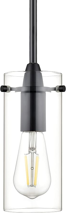 Black Pendant Lights Kitchen Island - Small Clear Glass Pendant Light Fixture