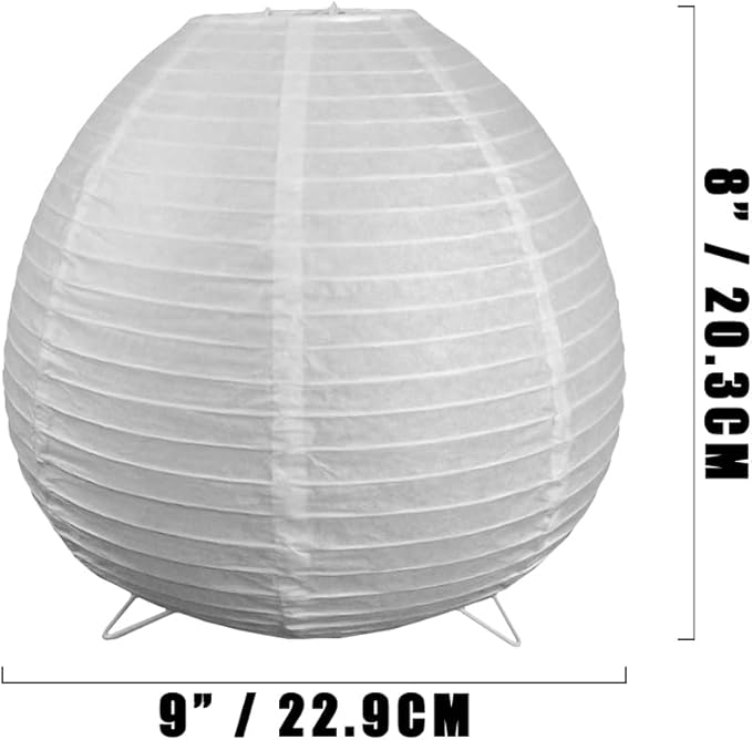 YY YEARCHY Table Lamp Paper Lamp Standing Lamps with Rice Paper Shade for Bedroom Livingroom (Egg 2 Pack)