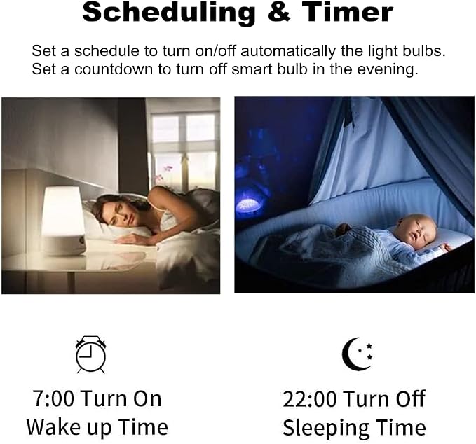 Smart Light Bulb KL110, WiFi LED Magic Home Smart Light Bulb APP Work with Alexa & Google Assistant, E26 A19 Dimmable, 2.4Ghz, No Hub Required, 800LM Soft White 2700K, 9W Colorful Changing Lamp