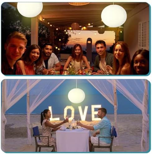 2 Sets Jumbo Round Paper Lanterns with Lamp Cord Cable White Hanging Paper Lanterns Chinese Japanese Pendant Hanging Lamp for Birthday Wedding Bridal Anniversary Party Decoration(24 Inch)