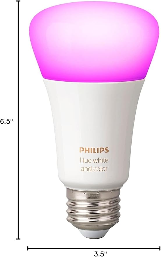 Philips Hue Premium Smart Bulbs, 16 Million Colors, for Most Lamps & Overhead Lights, Hub Required, Compatible with Alexa, Apple HomeKit and Google Assistant (2 Pack)