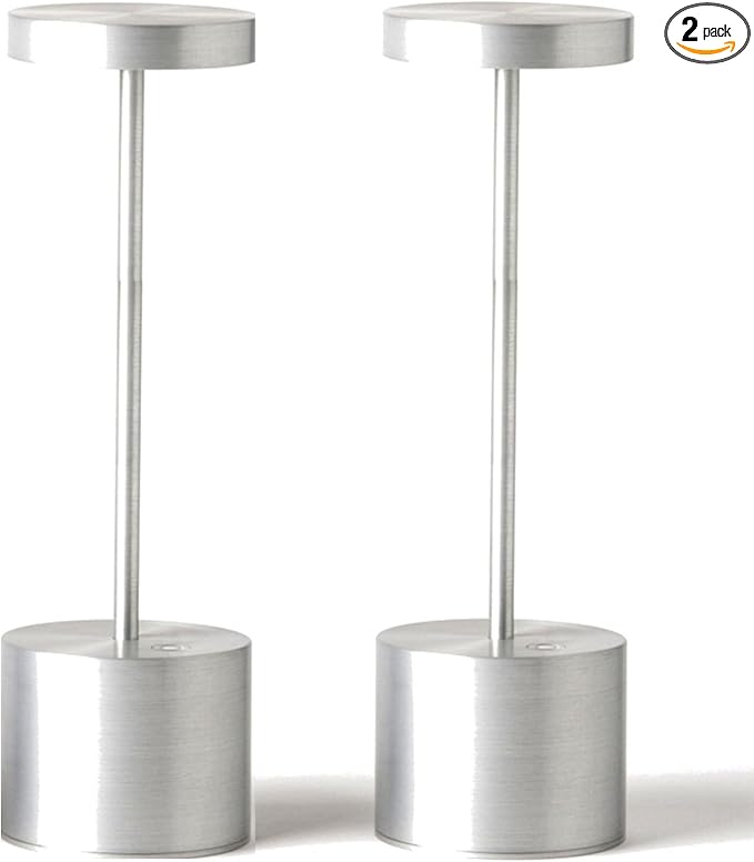 Cordless Table Lamp Rechargeable,Battery Powered LED Outdoor Table Light | SAKRINGT 3 Color Stepless Dimming,72Hrs Long Lasting Battery Operated,Portable Waterproof Touch for Patio Restaurant Dining