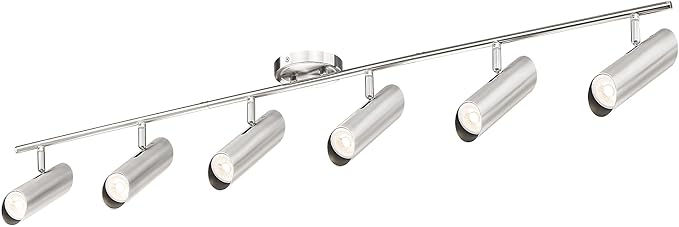 FEMILA 50" LED Track Lighting, 3000K LED Bulbs Included, Kitchen Track Lighting Fixtures Ceiling, 4FS79TL-6 BN