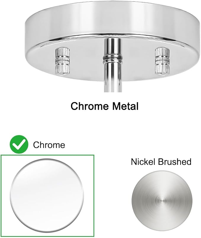 Lxybcce Chrome Crystal Ceiling Light Fixture - Modern Semi Flush Mount Ceiling Chandelier Lighting for Kitchen, Dazzling Prism Chandelier for Bedroom, Bathroom, Dining Room, 5 Light, 16 in