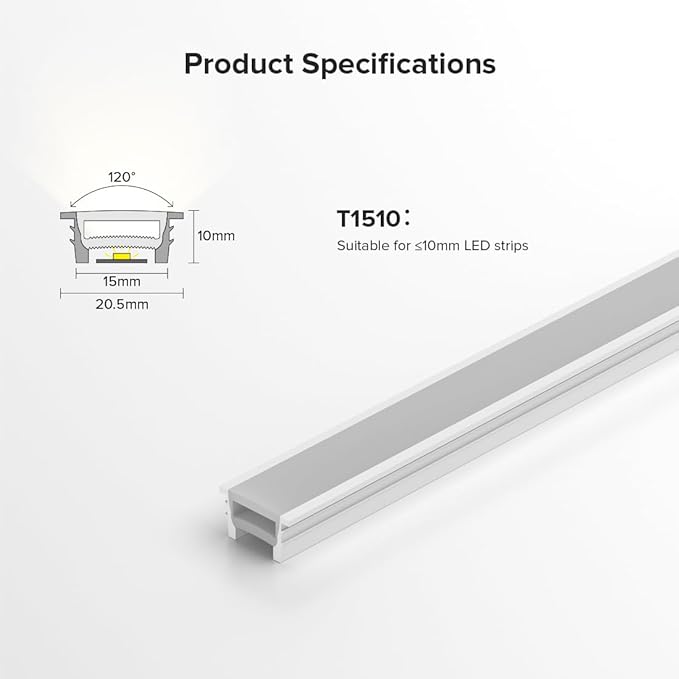 BTF-LIGHTING Silicone LED Channel System 49.2Ft Flexible Milky White Cover DIY Spotless Tube for ≤10mm Width LED Strip,Neon Rope Light Channel Diffuser, for Kitchen Cabinet, Room, Patio(No LED Strip)