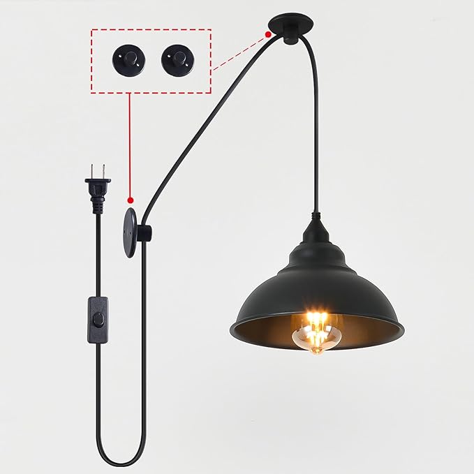 Plug in Pendant Light Fixtures Hanging Lamp Shades Hanging Light with Plug in Cord Black Light Corner Hanging Lamp Pendant Lights Hanging Lamps That Plug Into Wall Outlet Ma625